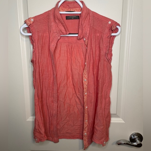 Pink button up tank top Denver Hayes - Picture 2 of 2